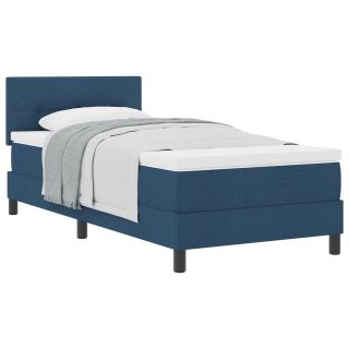 Boxspringi voodi madratsiga sinine 80x200 cm kangas