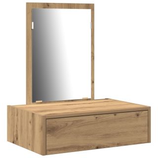 Seinale riputatav meigi laud Käsitöö tamm 60x40x70 cm
