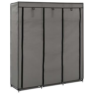 sektsioonide ja torudega kapp, hall, 150 x 45 x 175 cm, kangast