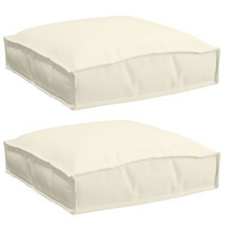 Palletpadjad 2 tk Kreemjas 40x40x8 cm Oxford kangas