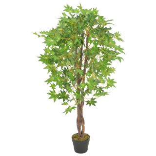 kunsttaim vahtrapuu potiga, roheline, 120 cm
