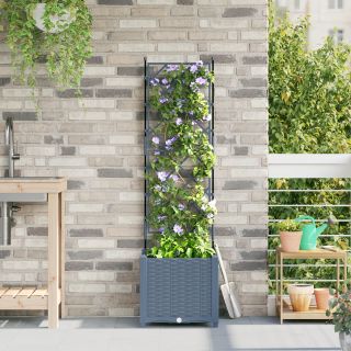 Aiataimede alus trellisega Helehall 40x40x143 cm