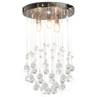 laelamp kristallhelmestega hõbedane kera, 3 x G9 pirni