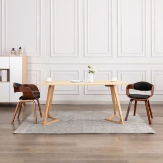 söögitoolid 2 tk, painutatud puit ja kunstnahk