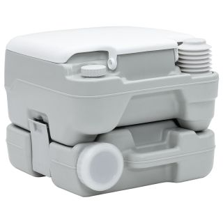 Kaasaskantav tualett, hall ja valge, plastmassist, 10 L
