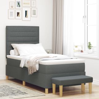 Box Spring voodi madratsiga & pingiga Tumehall 90x200 cm Kangast