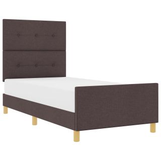 Voodi Raam Tumedast Pruunist 80x200 cm Kangas