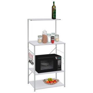 mikrolaineahju kapp, valge 60x39,6x123 cm, tehispuit