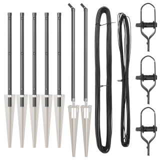 Aedapostid terasest 7 tk Ø32 mm 80 cm Galvaniseeritud
