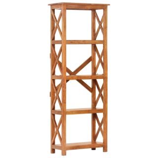 книжная полка 60 x 30 x 160 см, дерево акации, медовая отделка