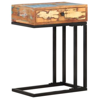 U-образный приставной столик 45 x 30 x 61 см, прочная переработанная древесина