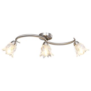 laelamp läbipaistvate klaasist varjudega 3 E14 pirni, tulp