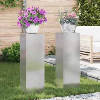 Välised Taimealused Pillar 2 tk 24x24x75 cm Roostevaba teras
