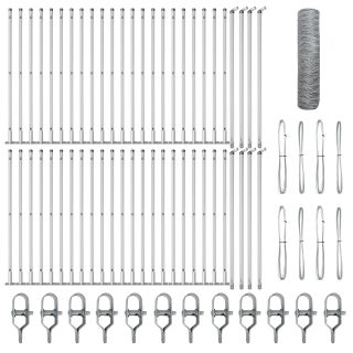 kuusnurkne aed 0.5x100 m galvaniseeritud terasest
