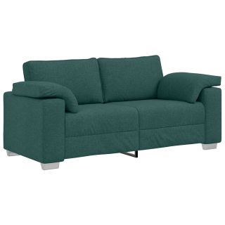 Loveseat Diivan Tumed roheline 140 cm Kangas