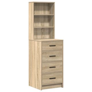 2-osaline riietuslauakomplekt LED-valgusega Sonoma tamme tehispuidust