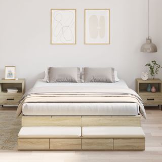 Hoiuvoodi Raam Sonoma Tamme 160x200 cm