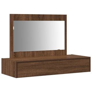 Seinale kinnitatav meigilaud Pruun tamm 100x40x70 cm