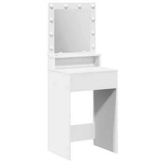 Kosti tualettlaud LED-valgustusega, valge, 50x41x135 cm