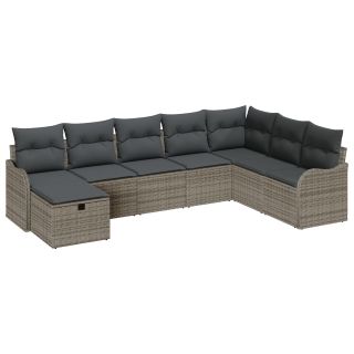 8-osaline aia diivanikomplekt padjadega hall polü rattan,2-kohaline aia diivan padjadega hall polü rattan