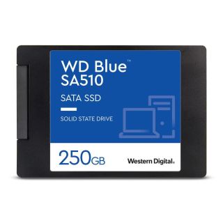 SSD|WESTERN DIGITAL|Blue SA510|250GB|SATA 3.0|Write speed 440 MBytes/sec|Read speed 555 MBytes/sec|2,5|TBW 100 TB|MTBF 1750000 hours|WDS250G3B0A