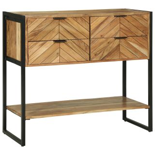 konsoollaud 90x35x80 cm massiivpuust akaatsia