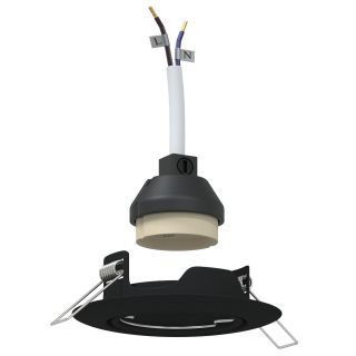 Sissepoorne Spotlights 12 tk Ümmargune GU10 Must Ø90 mm Teras