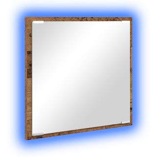 LED Vannitoa Peegel Kulunud Puit 40x8.5x37 cm