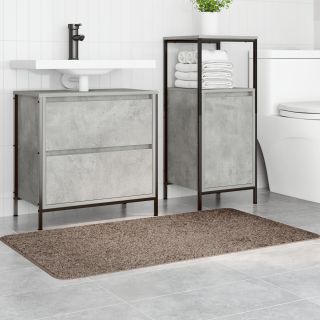 Vannitoa vaip Ristkülik Pruun 70x120 cm Polüpropüleen Libisemiskindel