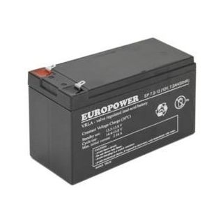 BATTERY 12V 7.2AH VRLA/EP7.2-12 T2 EUROPOWER EMU