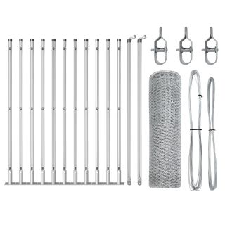 heksagonaalne aed 0.4x25 m kuumutatud metallist,aia postesid koos alusplaatidega 13 tk Ø32mm 50cm kuumutatud metallist