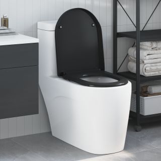 kiirkäiv WC iste pehme sulgemisega duroplast must