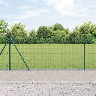 keermestatud traadi aiaga 13 flanged postiga Roheline 1x25 m Teras