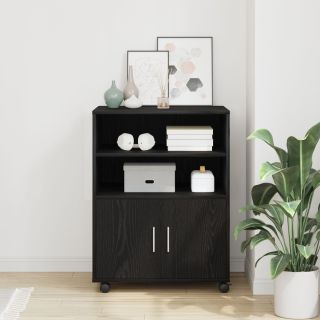 Rullkapp Must Tamme 60x48x81 cm Töödeldud Puit