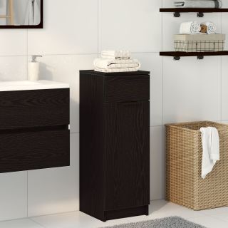 vannitoa kapp Must tamm 32x34x90 cm Tehispuit