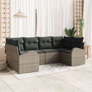 6-osaline Aiamööblikomplekt koos patjadega Hall polü rattan
