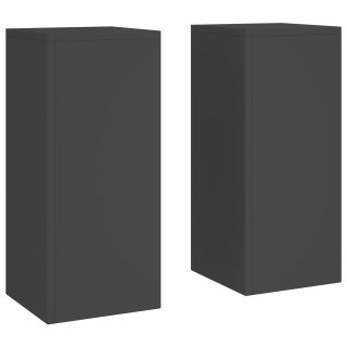Välistingimustes Taimealused Pillar 2 tk Must 24x24x55 cm Teras