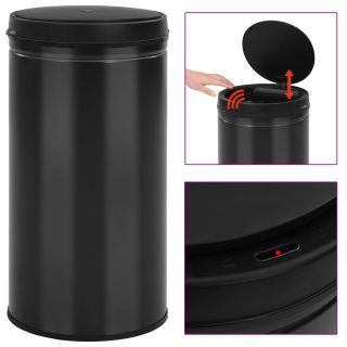automaatanduriga prügikast 60 l süsinikteras, must
