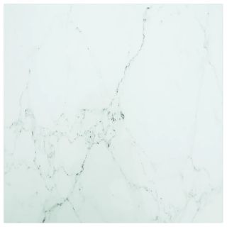 lauaplaat, valge 50x50 cm, 6 mm, karastatud klaas marmordisain
