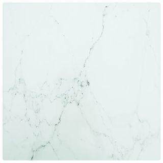 lauaplaat, valge 30x30 cm, 6 mm, karastatud klaas marmordisain
