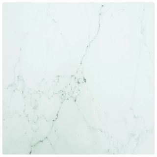 столешница, белая 40x40 см, 6 мм, закаленное стекло, рисунок под мрамор