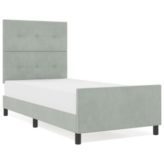 Heledate Hallide Sametist Voodi Raam 80x200 cm
