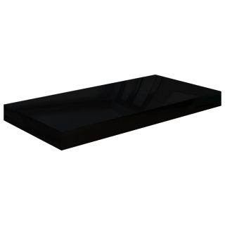 Полка настенная, глянцевая, черная, 50 x 23 x 3,8 см МДФ