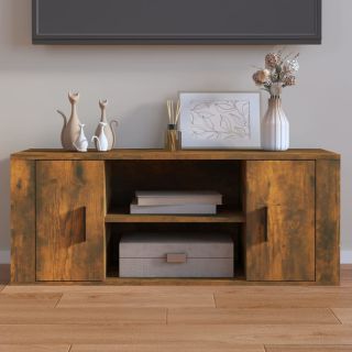 Тумба под телевизор, дымчатый дуб, 100 x 35 x 40 см, искусственное дерево