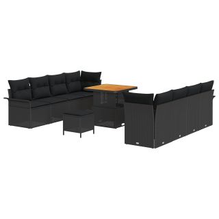 11-osaline aediivanite komplekt padjadega Must Polü Rattan Acacia,2-kohaline aediivan hoiuruumiga ja padjadega Must Polü Rattan,3-osaline aia söögikomplekt padjadega Must Polü Rattan Acacia