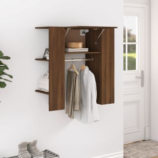 esikukapp, pruun tamm, 97,5 x 37 x 99 cm, tehispuit