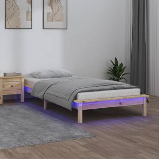 Каркас кровати со светодиодной подсветкой, 100 x 200 см, сосна