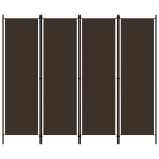 4 paneeliga ruumijagaja, pruun, 200 x 180 cm
