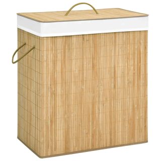 bambusest pesukorv 2 sektsiooniga, 100 l