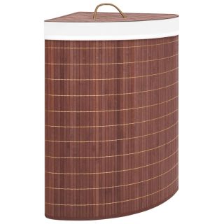 bambusest nurga pesukorv, pruun 60 l